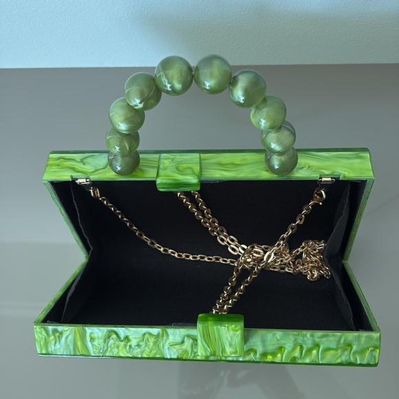 French Design Acetate Green Bag - Picture 2 of 4